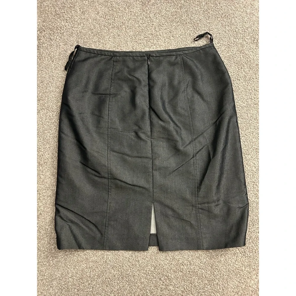 Antonio‎ Melani Pencil Skirt Womens 8 Charcoal Gray Excellent Metallic Tailored